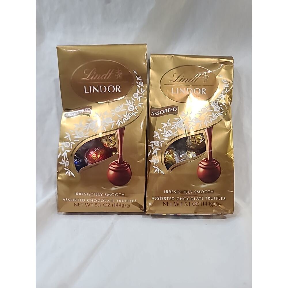 LINDT LINDOR ASSORTED CHOCOLATE TRUFFLES 5.1oz OZ 2 BAGS